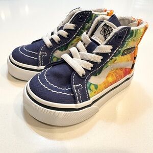 Vans Toddler Sk8-Hi Zip High Top Trainers Crayola Mash-Up Melt Size 4 TD